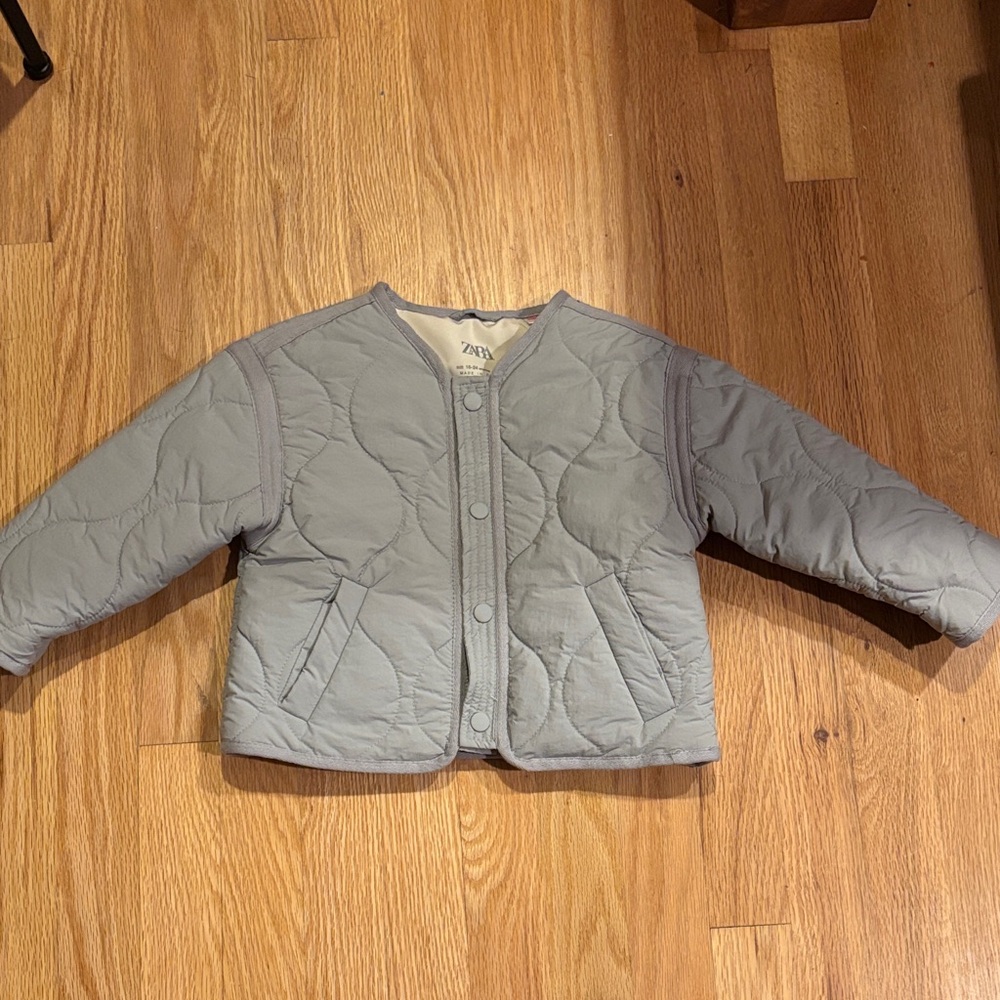 Zara Kids Gray Puffer Jacket